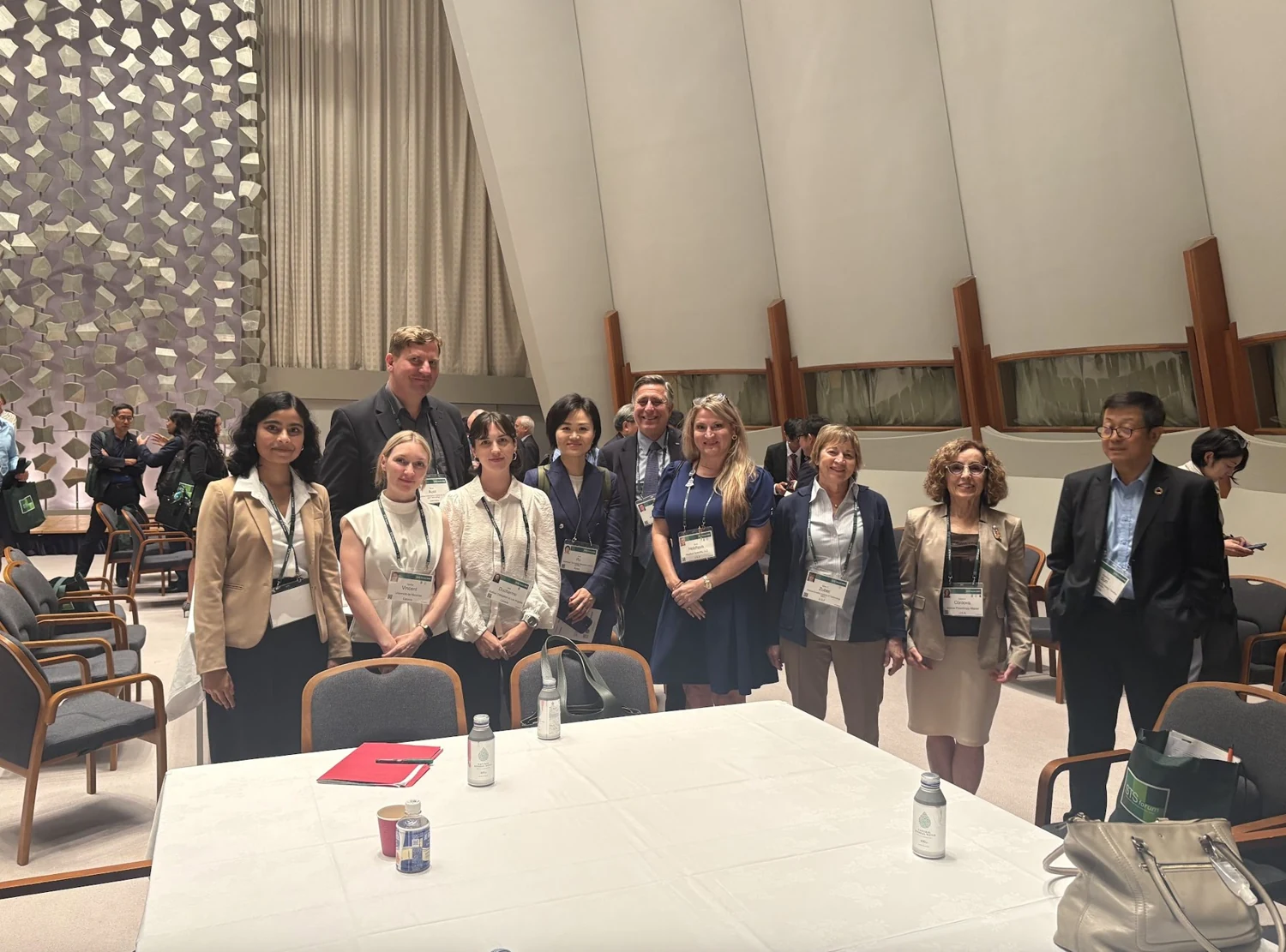 Ria Bahadur with France Córdova, Maria Zuber, and fellow STS Forum participants