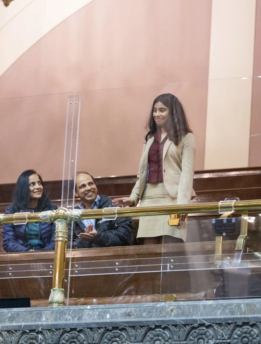 Ria Bahadur in the Washington Senate gallery