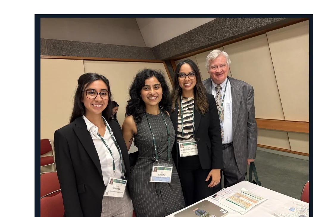 Samantha Ceballes, Ria Bahadur, Sara Dumit, and Richard Dasher together at the STS Forum