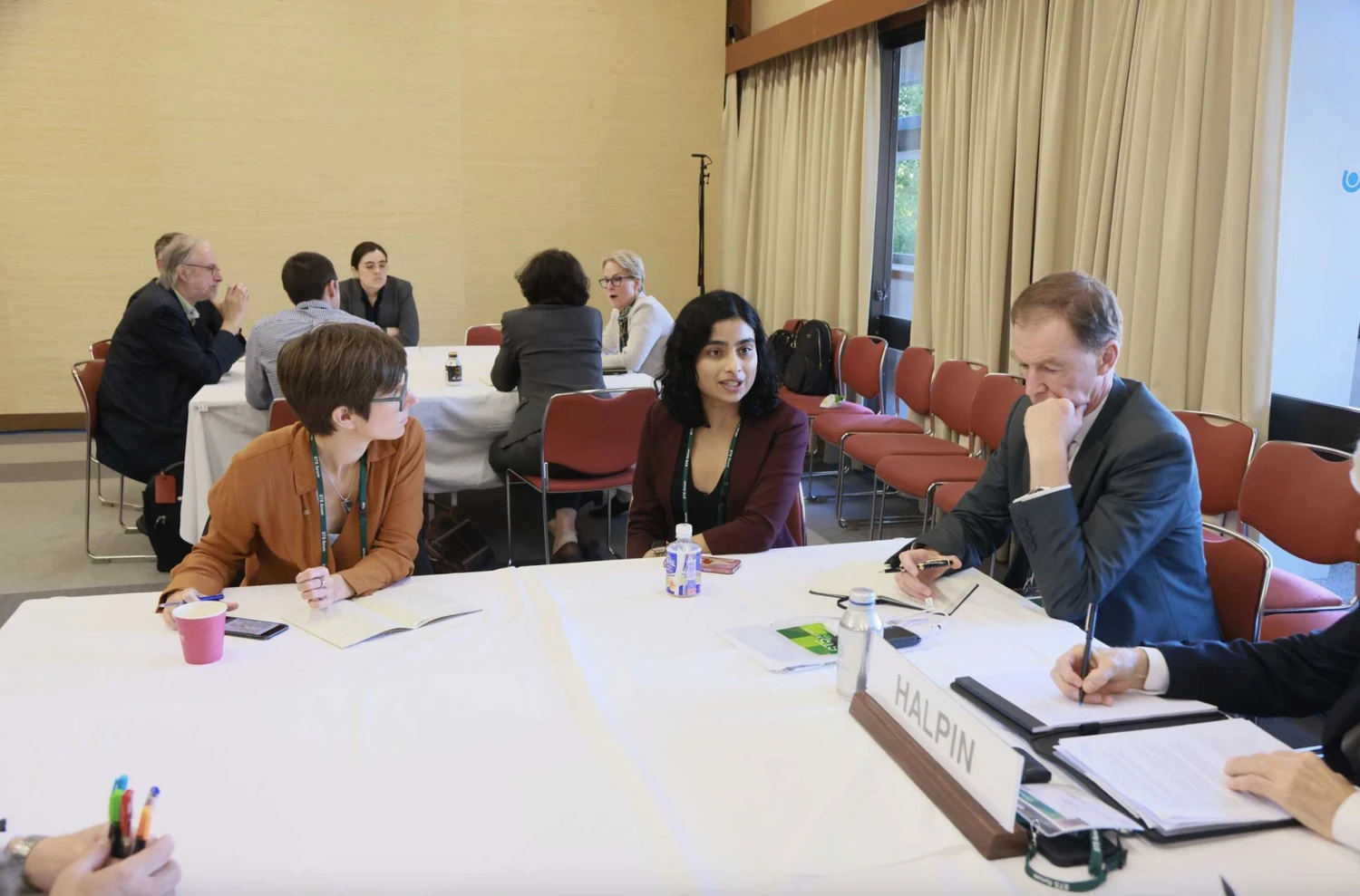 Ria Bahadur at a science-policy roundtable at the STS Forum